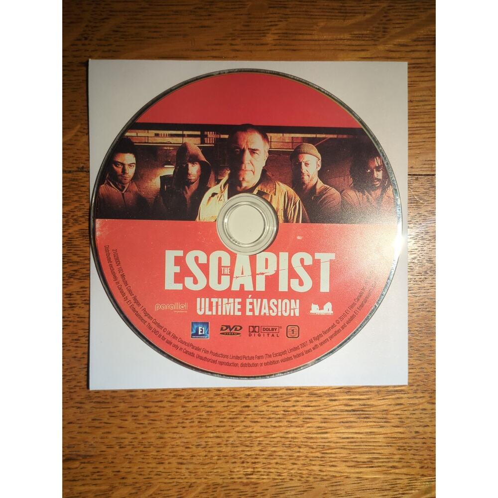 The Escapist (DVD, 2010) Brian Cox Fiennes Rupert Wyatt Disc Only